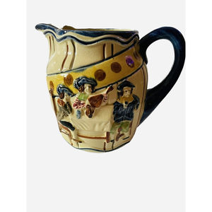 Vintage Ceramic Pitcher with English Pub Scene made in Japan